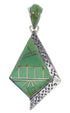 Southwestern Sterling Silver Turquoise Slide Pendant WX58525