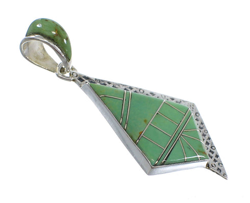 Southwestern Sterling Silver Turquoise Slide Pendant WX58525
