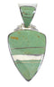 Turquoise Inlay Sterling Silver Southwest Pendant WX58542