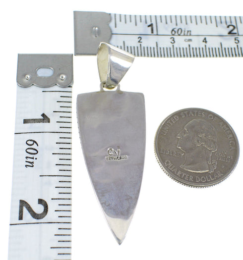 Turquoise Southwestern Sterling Silver Pendant WX58630