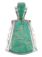 Southwest Turquoise Inlay Silver Slide Pendant WX58660