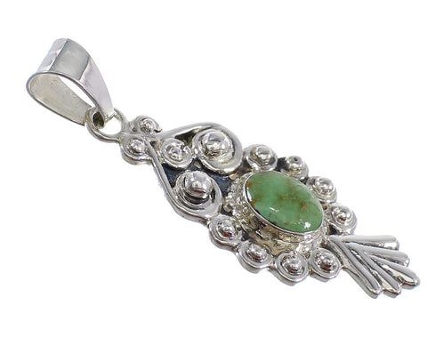Genuine Sterling Silver And Turquoise Southwestern Pendant WX58674
