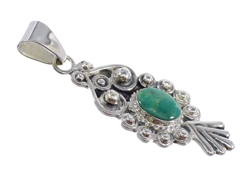 Sterling Silver Turquoise Southwest Slide Pendant WX58679