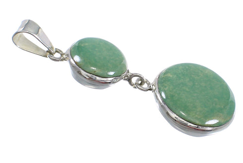 Turquoise Southwestern Authentic Sterling Silver Slide Pendant WX58691