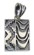 Genuine Sterling Silver And Turquoise Southwest Reversible Pendant WX58700
