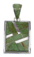 Genuine Sterling Silver And Turquoise Southwest Reversible Pendant WX58700