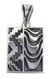 Southwestern Genuine Sterling Silver And Turquoise Reversible Pendant WX58702