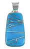 Southwest Sterling Silver Turquoise Slide Pendant EX56441