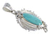 Turquoise Genuine Sterling Silver Slide Pendant EX56449
