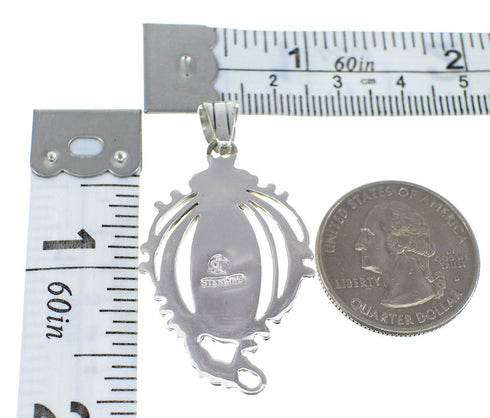 Turquoise Genuine Sterling Silver Slide Pendant EX56449