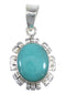 Southwestern Turquoise Sterling Silver Pendant EX56450