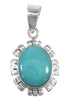 Southwestern Turquoise Sterling Silver Pendant EX56450