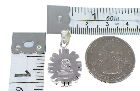 Southwestern Turquoise Sterling Silver Pendant EX56450