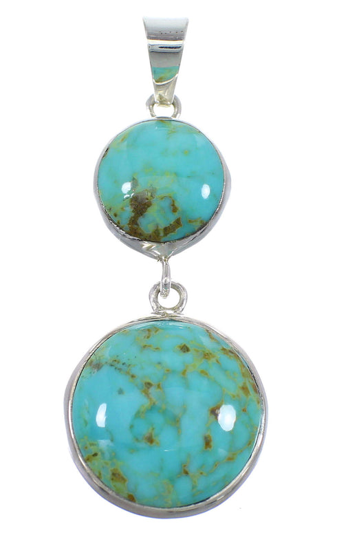 Turquoise Southwest Silver Pendant EX56482