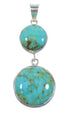 Turquoise Southwest Silver Pendant EX56482