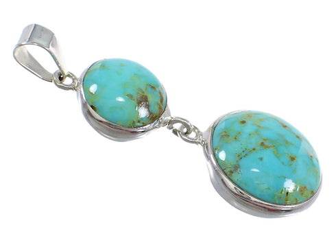 Turquoise Southwest Silver Pendant EX56482