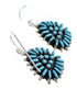 Sterling Silver Southwest Turquoise Needlepoint Hook Dangle Earrings RX56708
