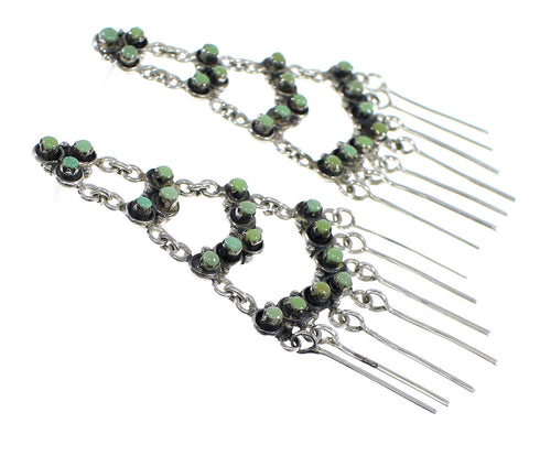 Sterling Silver Southwest Turquoise Post Dangle Earrings RX56505