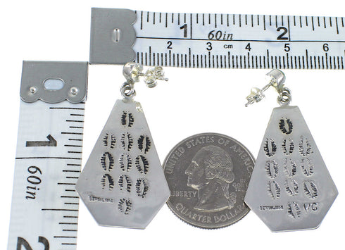 Sterling Silver And Turquoise Butterfly Post Dangle Earrings RX56931