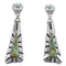 Sterling Silver Southwestern Turquoise Inlay Post Dangle Earrings RX57070