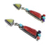 Sterling Silver Southwest Multicolor Post Dangle Earrings RX57123