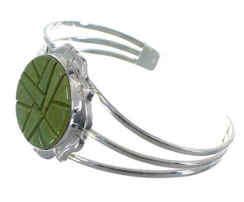 Southwest Authentic Sterling Silver Turquoise Cuff Bracelet VX59355