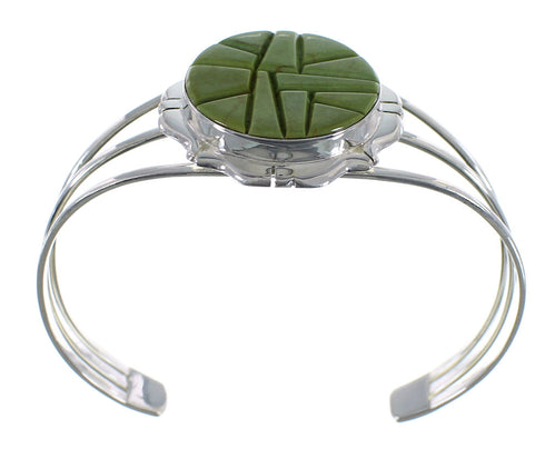 Southwest Authentic Sterling Silver Turquoise Cuff Bracelet VX59355