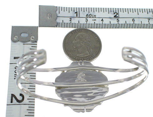 Southwest Authentic Sterling Silver Turquoise Cuff Bracelet VX59355