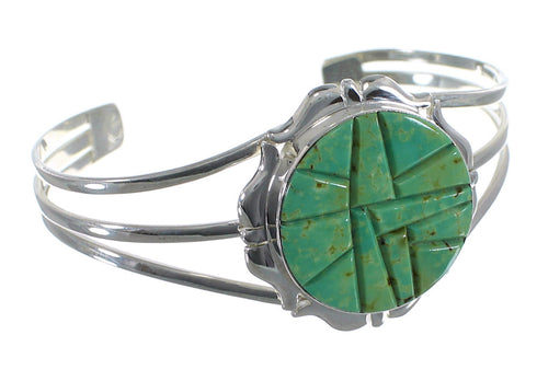 Sterling Silver Turquoise Southwest Cuff Bracelet VX59359