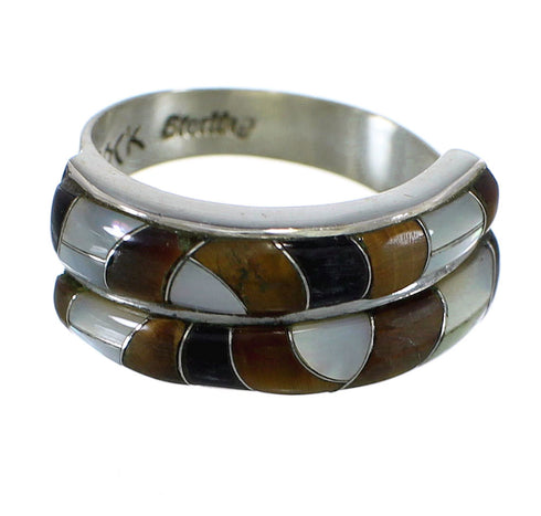 Desert Moon WhiteRock Multicolor Sterling Silver Ring Size 7 EX64078