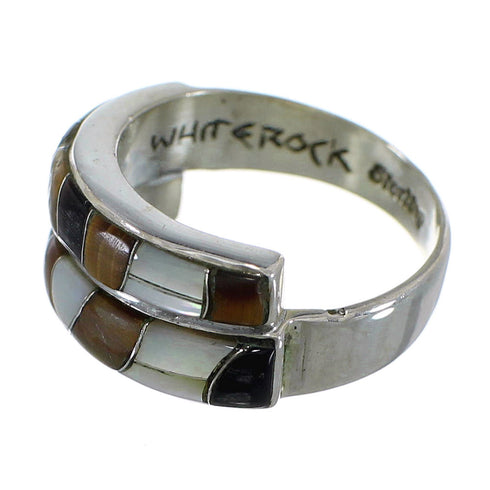Desert Moon WhiteRock Multicolor Sterling Silver Ring Size 7 EX64078