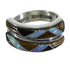 WhiteRock Rocky Trails Multicolor Sterling Silver Ring Size 5-3/4 EX56986