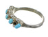 Turquoise Needlepoint Zuni Genuine Sterling Silver Ring Size 6 AX99503