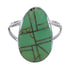 Turquoise Inlay And Silver Southwestern Ring Size 7-1/4 WX58746