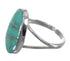 Silver Southwest Turquoise Inlay Ring Size 7-3/4 WX58751