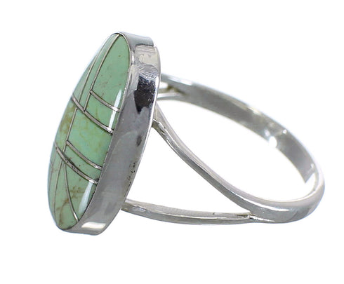 Turquoise And Sterling Silver Southwest Ring Size 7-3/4 WX58785