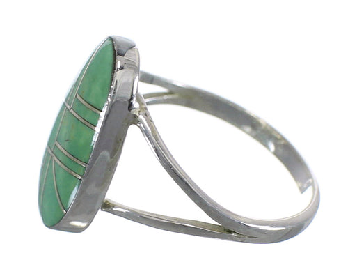 Genuine Sterling Silver And Turquoise Southwest Ring Size 6-1/4 WX58810
