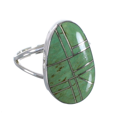 Turquoise Southwest Sterling Silver Ring Size 5 WX58830