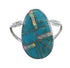 Turquoise Opal Inlay Sterling Silver Ring Size 5-1/4 RX57552