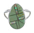 Turquoise And Opal Inlay Genuine Sterling Silver Ring Size 7-3/4 RX57622