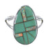 Turquoise Opal Inlay Authentic Sterling Silver Ring Size 5-3/4 RX57761