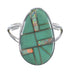 Authentic Sterling Silver Turquoise Opal Inlay Ring Size 6-1/4 RX57764