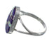 Genuine Sterling Silver Magenta Turquoise And Opal Southwest Ring Size 7-3/4 VX57655