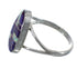 Sterling Silver Magenta Turquoise And Opal Ring Size 4-3/4 VX57646