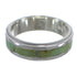 Silver And Turquoise Inlay Ring Size 6-1/2 VX58389