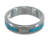 Southwest Silver Turquoise And Opal Inlay Ring Size 6-1/2 RX57526