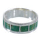 Southwest Sterling Silver And Turquoise Inlay Jewelry Ring Size 7-3/4 VX58431