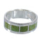 Southwest Silver And Turquoise Inlay Jewelry Ring Size 7-1/4 VX58433