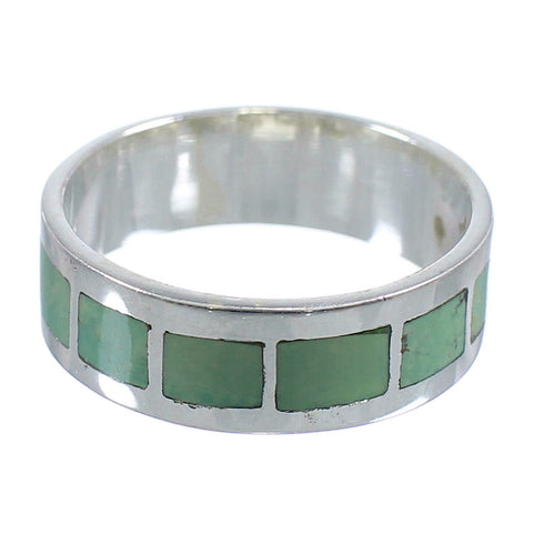 Turquoise And Sterling Silver Jewelry Ring Size 8-1/4 VX58440