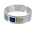Multicolor Inlay Authentic Sterling Silver Southwest Ring Size 6-1/4 VX58806